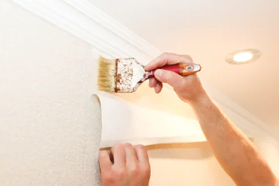 Pose de papier peint à la Celle-Dunoise — revêtements muraux et toiles de verre